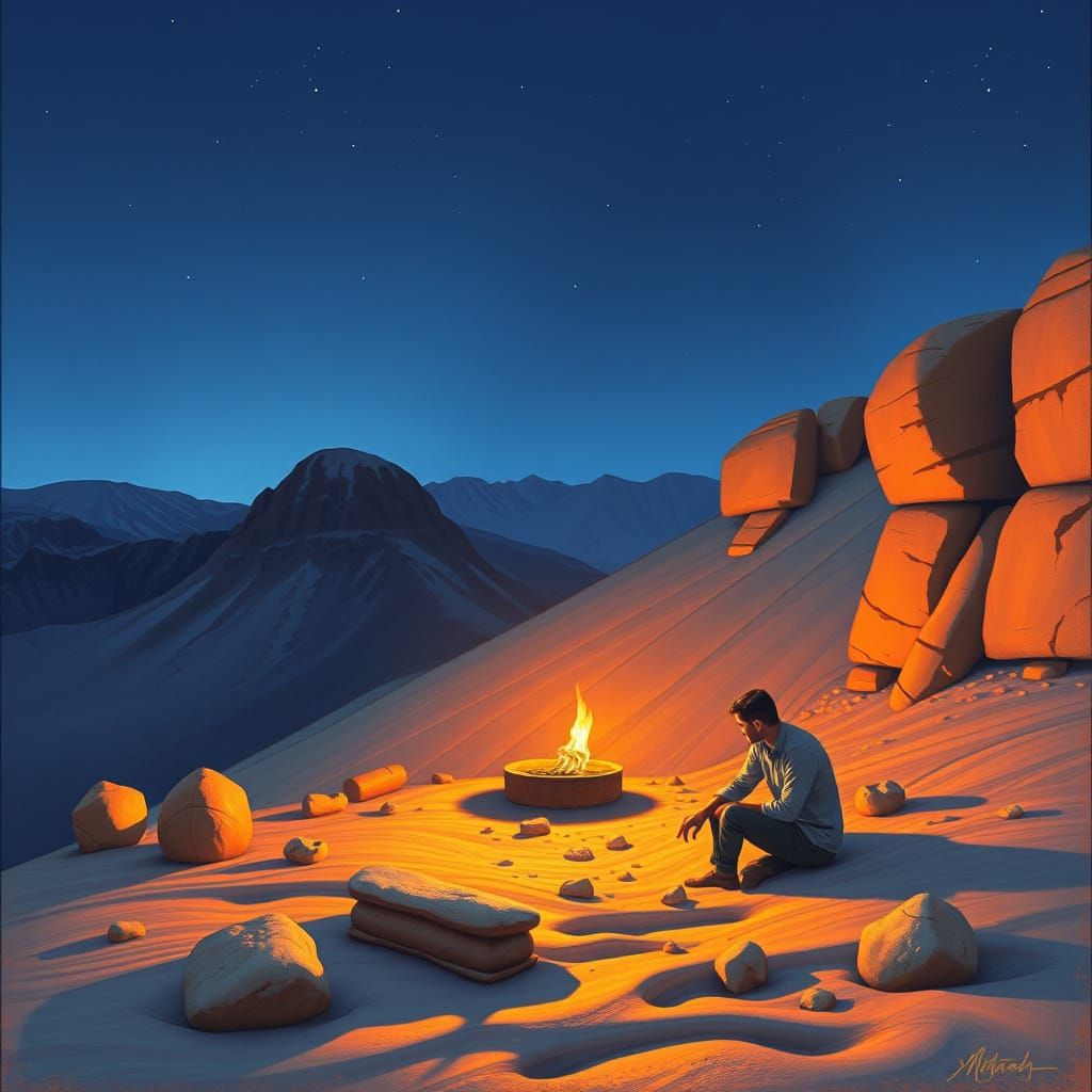 Spark of Hope in Utter Darkness, in Steampunk Style