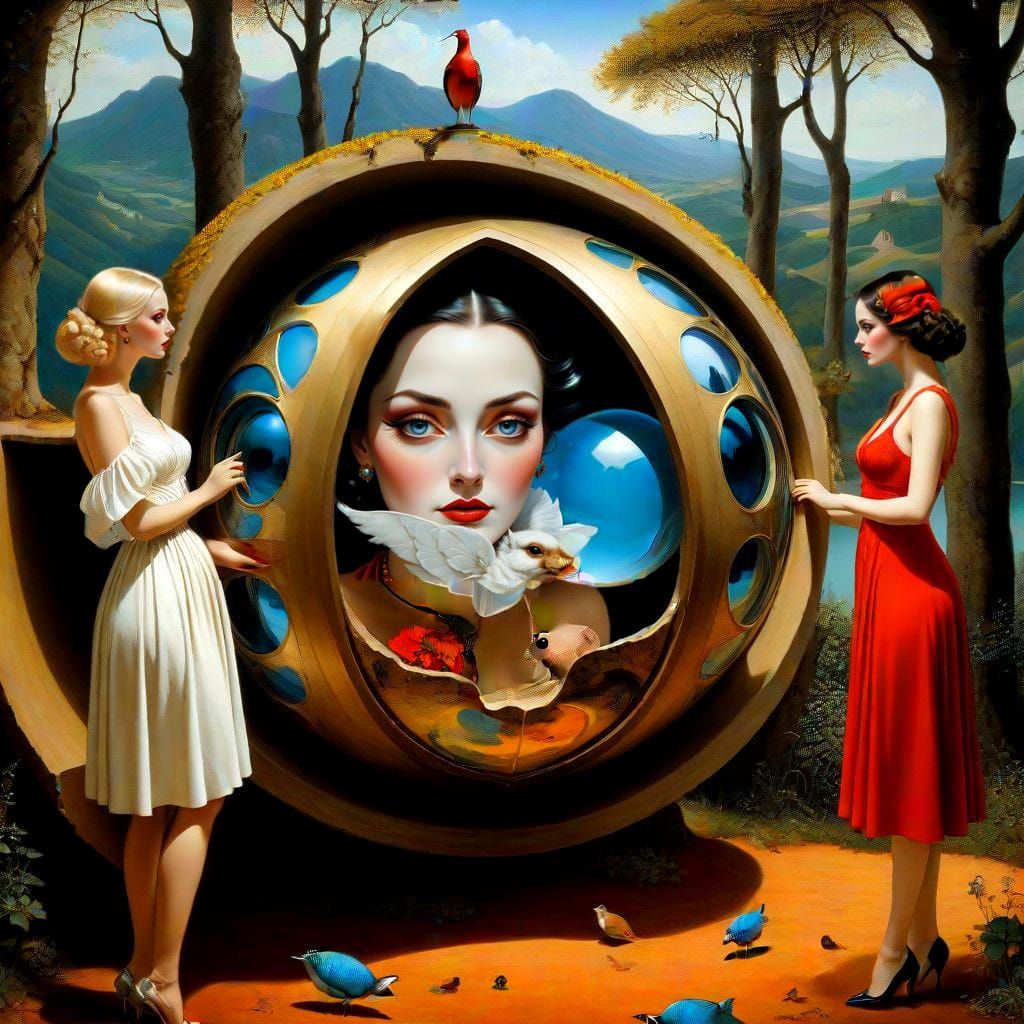 Bewitching Dame in Whimsical Realm