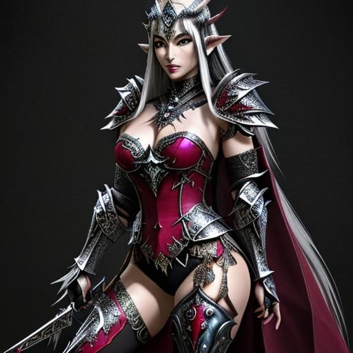 hajime sorayama female woman skyrim high gothic dark fantasy...