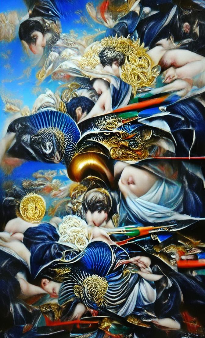 detailed painting oil on canvas joseph stella guido reni yoshitoshi Utagawa Kuniyoshi Tintoretto john marton beautiful r...