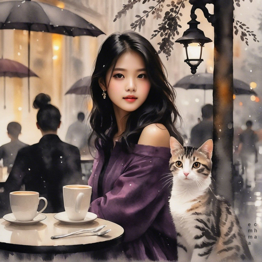 Evening Glow with a Quiet Companion