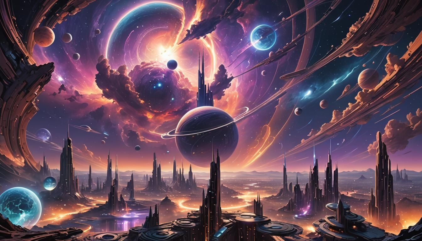 A very futuristic world far, far from earth infused with gre...