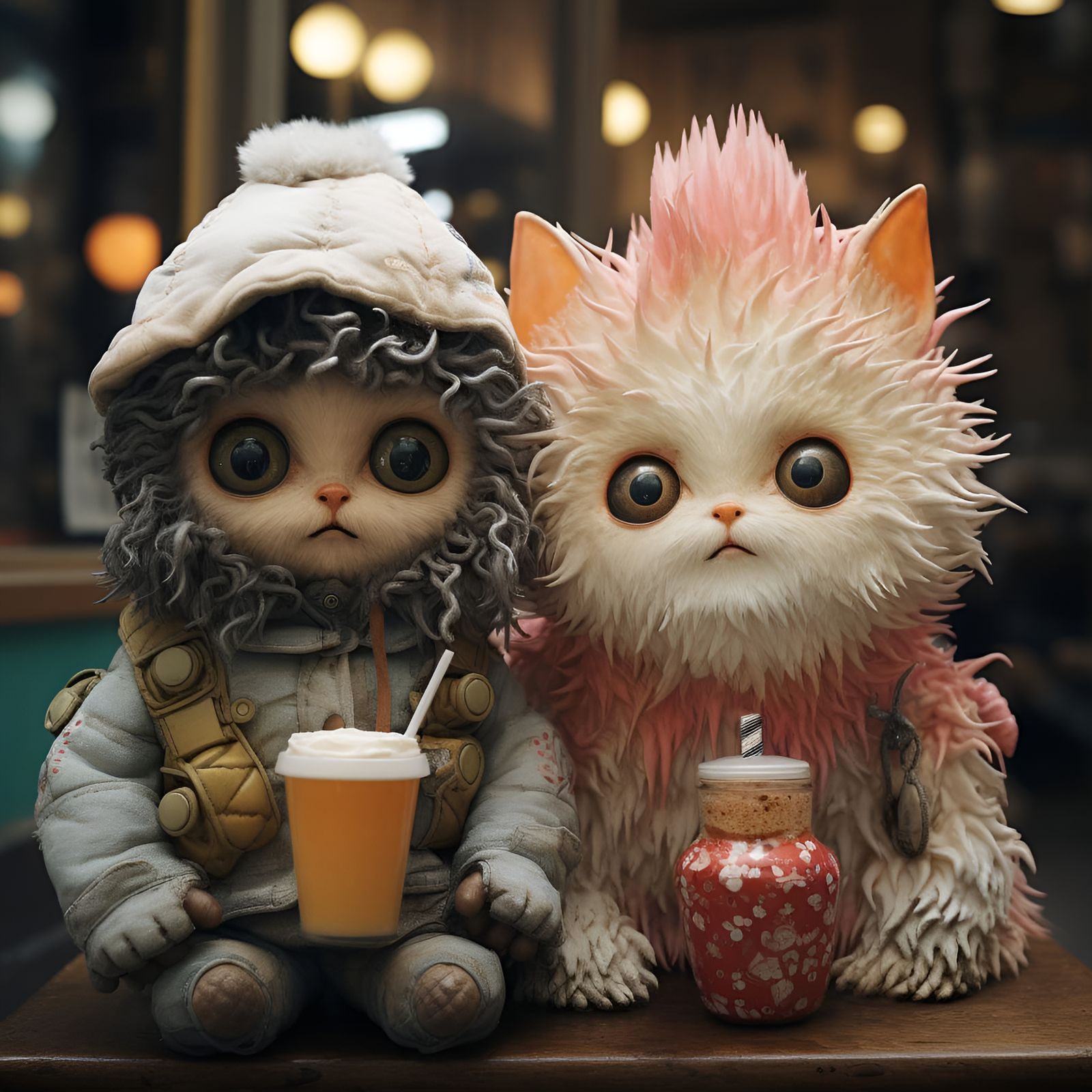 “Too much coffee?” “Yup.” “Me too.”