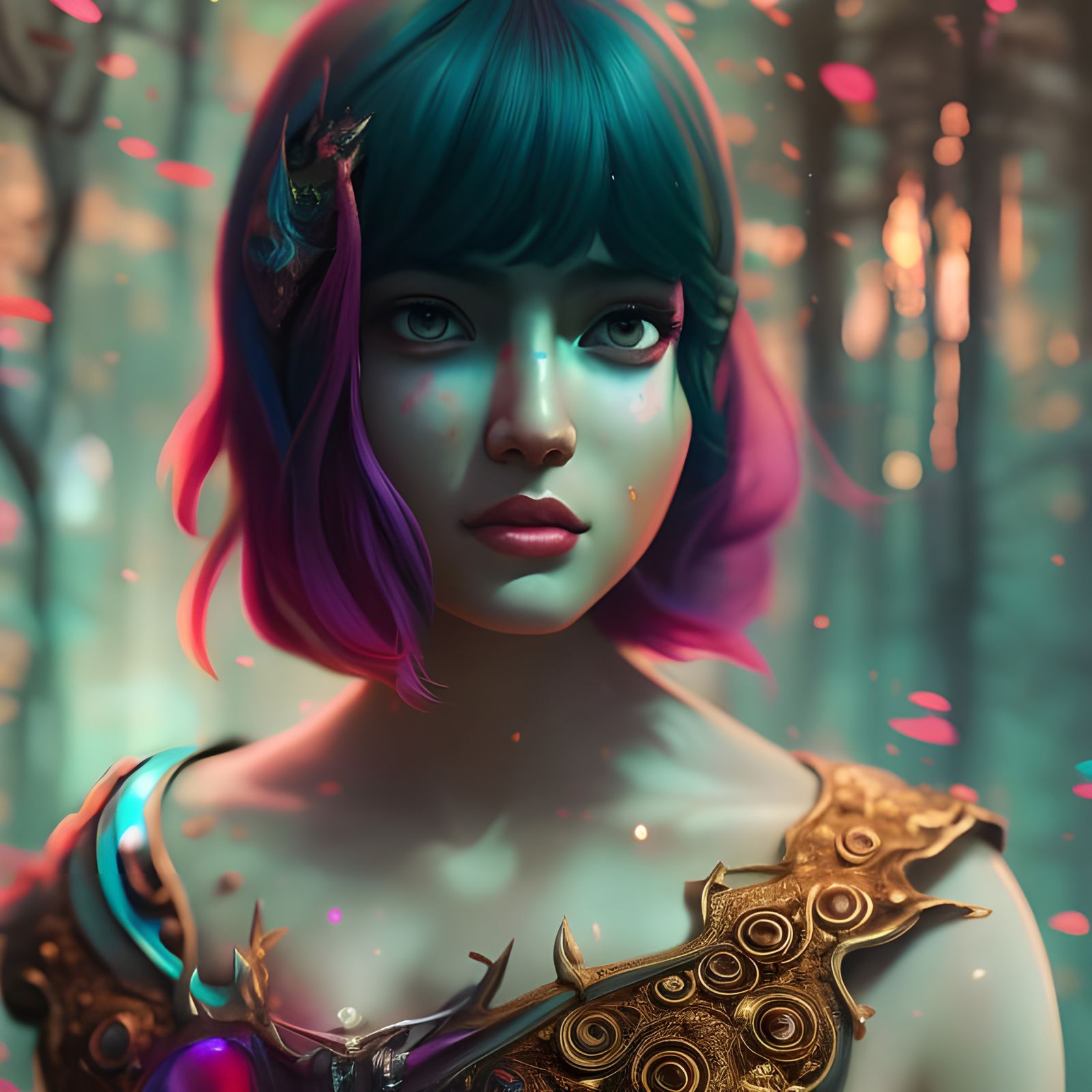 Neon girl - AI Generated Artwork - NightCafe Creator