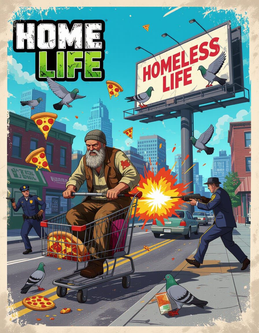 HOMELESS LIFE survival video game  by @nonaivo