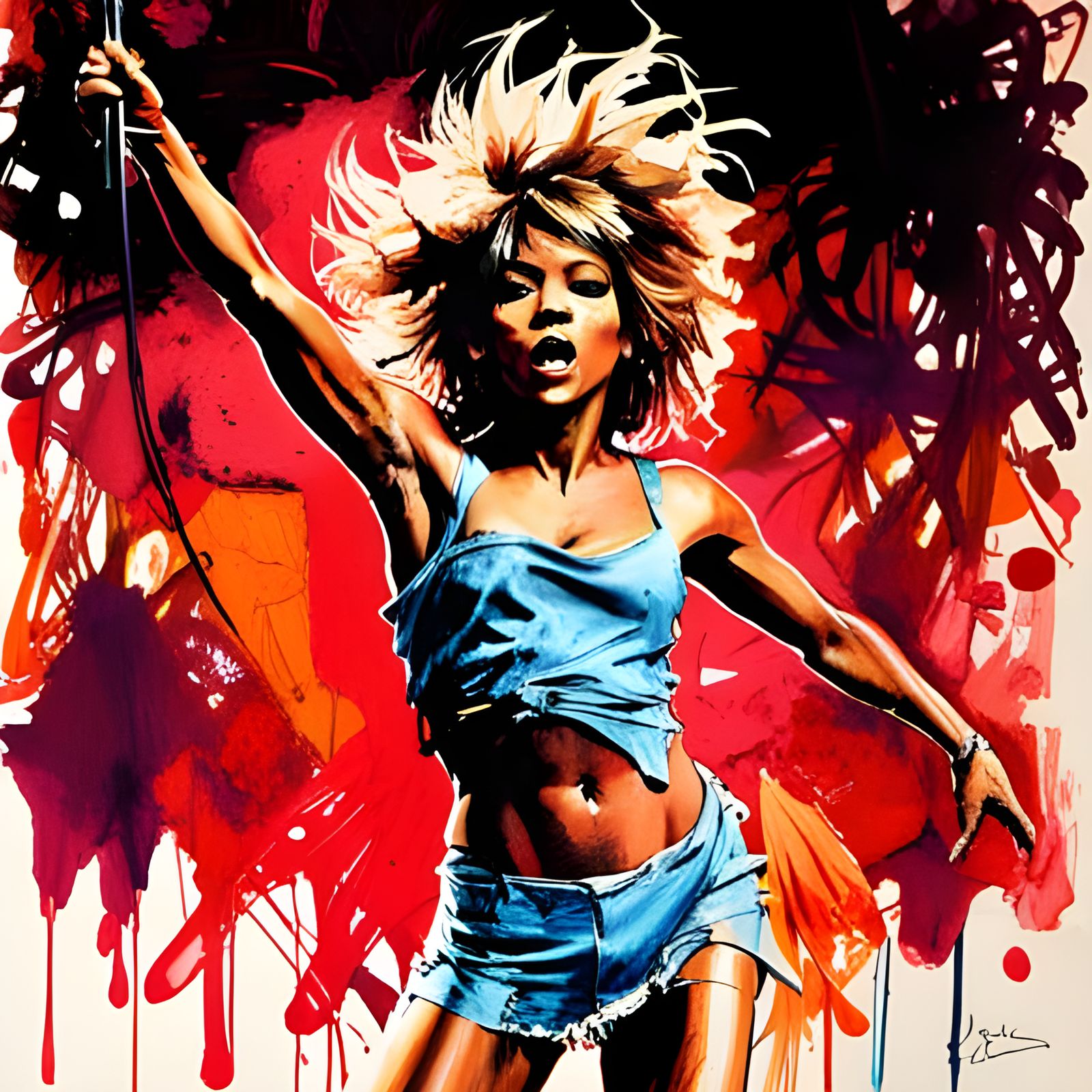 Tribute to a singer  by @Ed Barbe-Noire