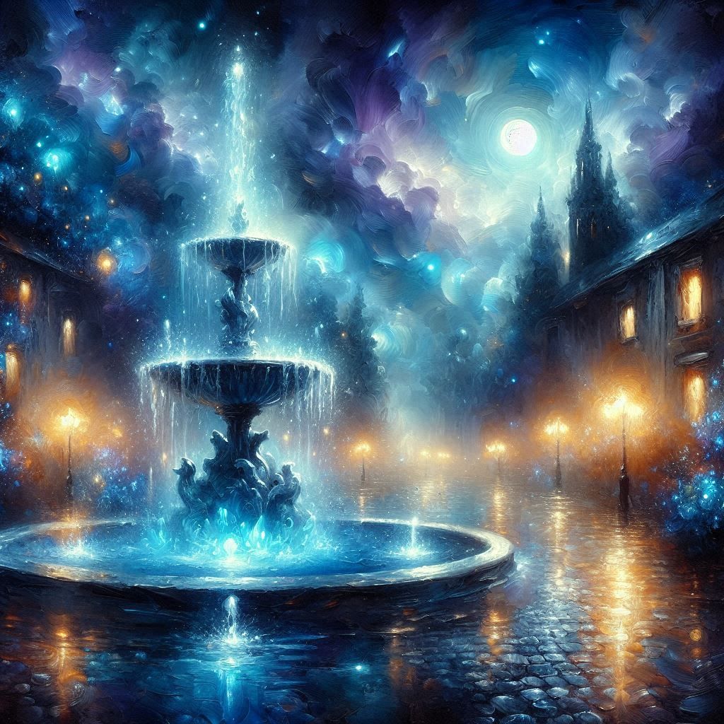 Magical fountain  by @Croc_lover