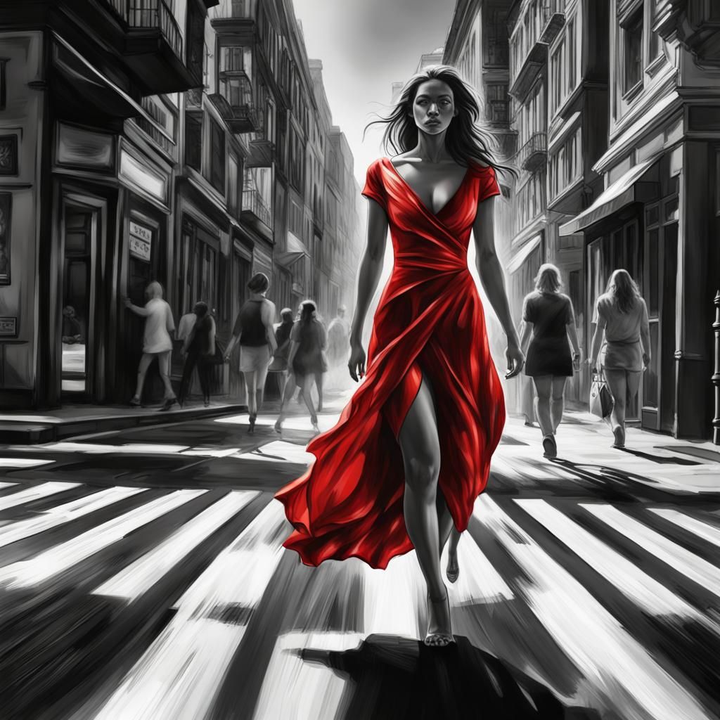 Woman in red  by @Kelder