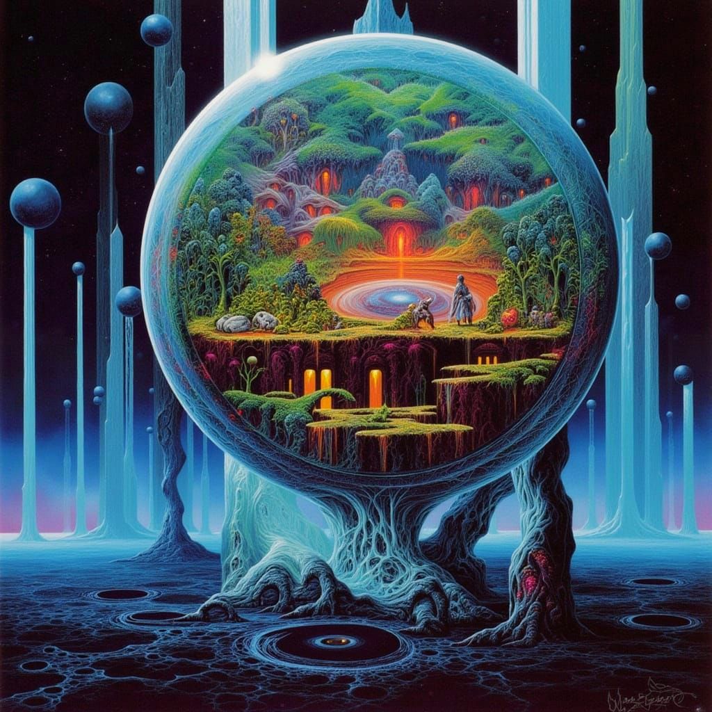 Art Deco Mammoth Terrarium in Dyson Sphere