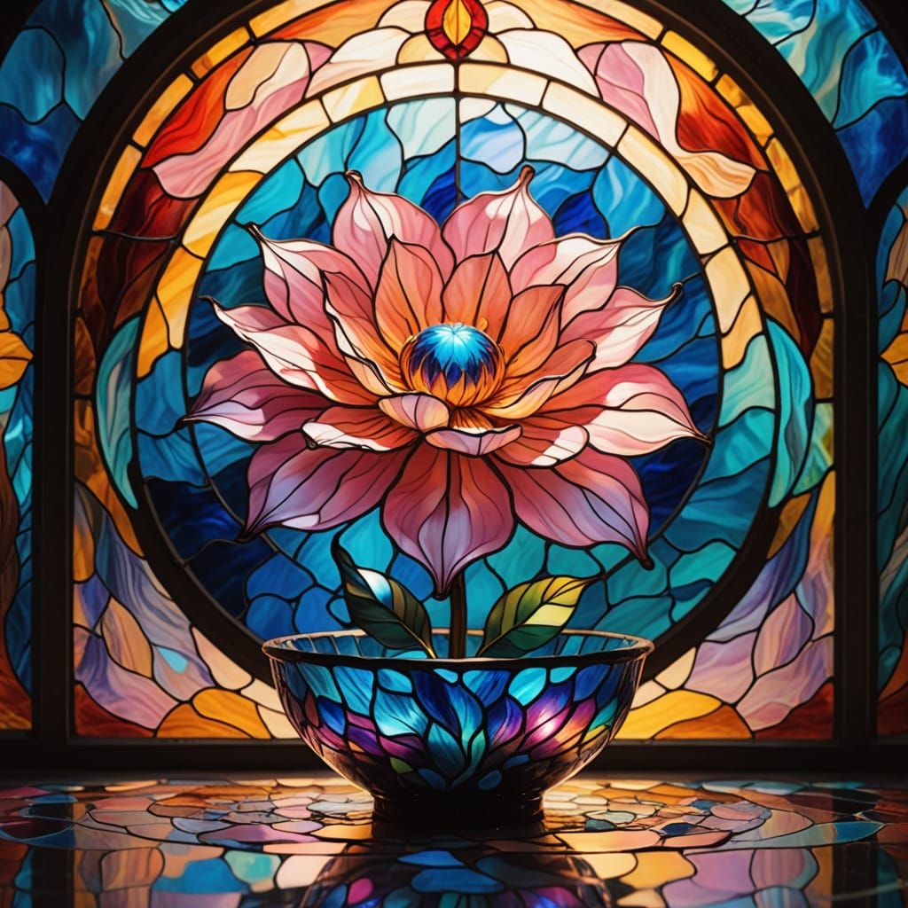 Iridescent Glass Flower  by @JollyNewt