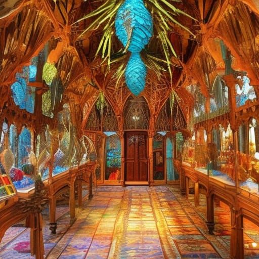 "Gaudí crystal shop" split-complementary colors :: 8auL,P6ki...