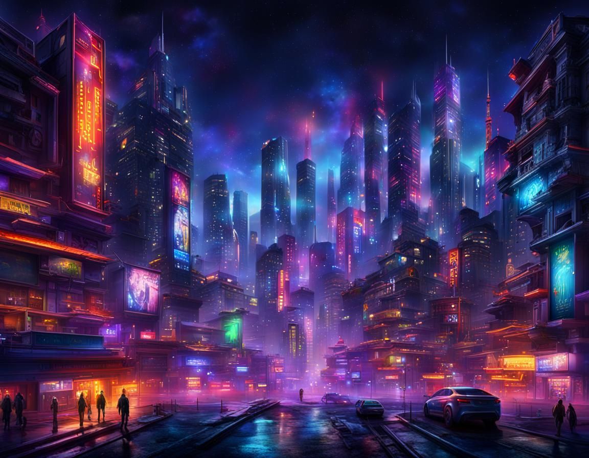 A vibrant cityscape  by @estymal
