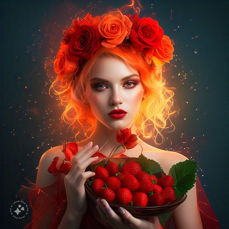 Imagine the personification of fire, roses and strawberries