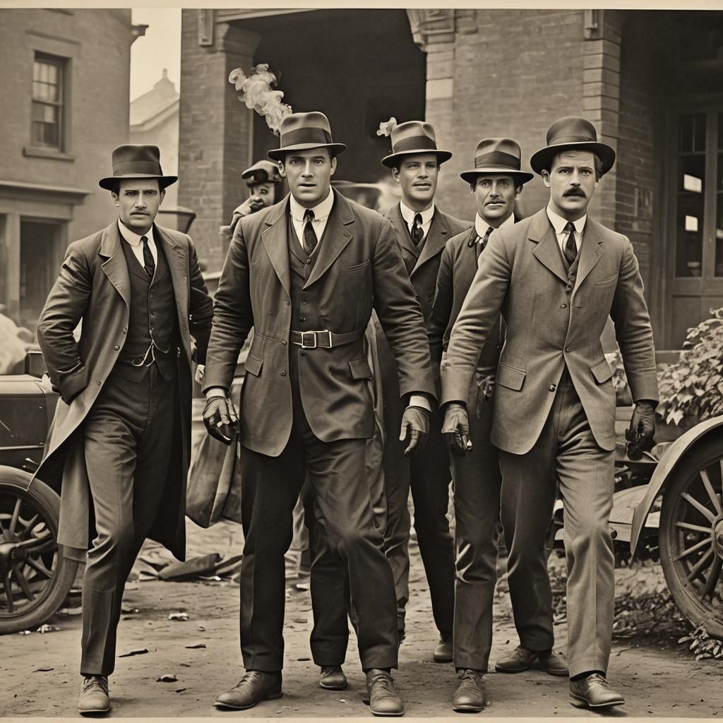 the fantastic 4 as a 1910s silent comedy movie