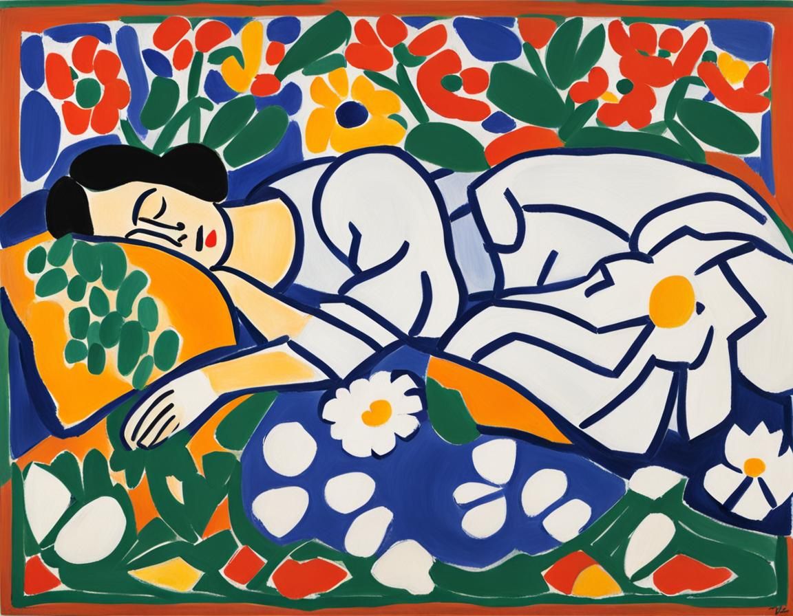 Matisse-styled Woman Sleeping 5