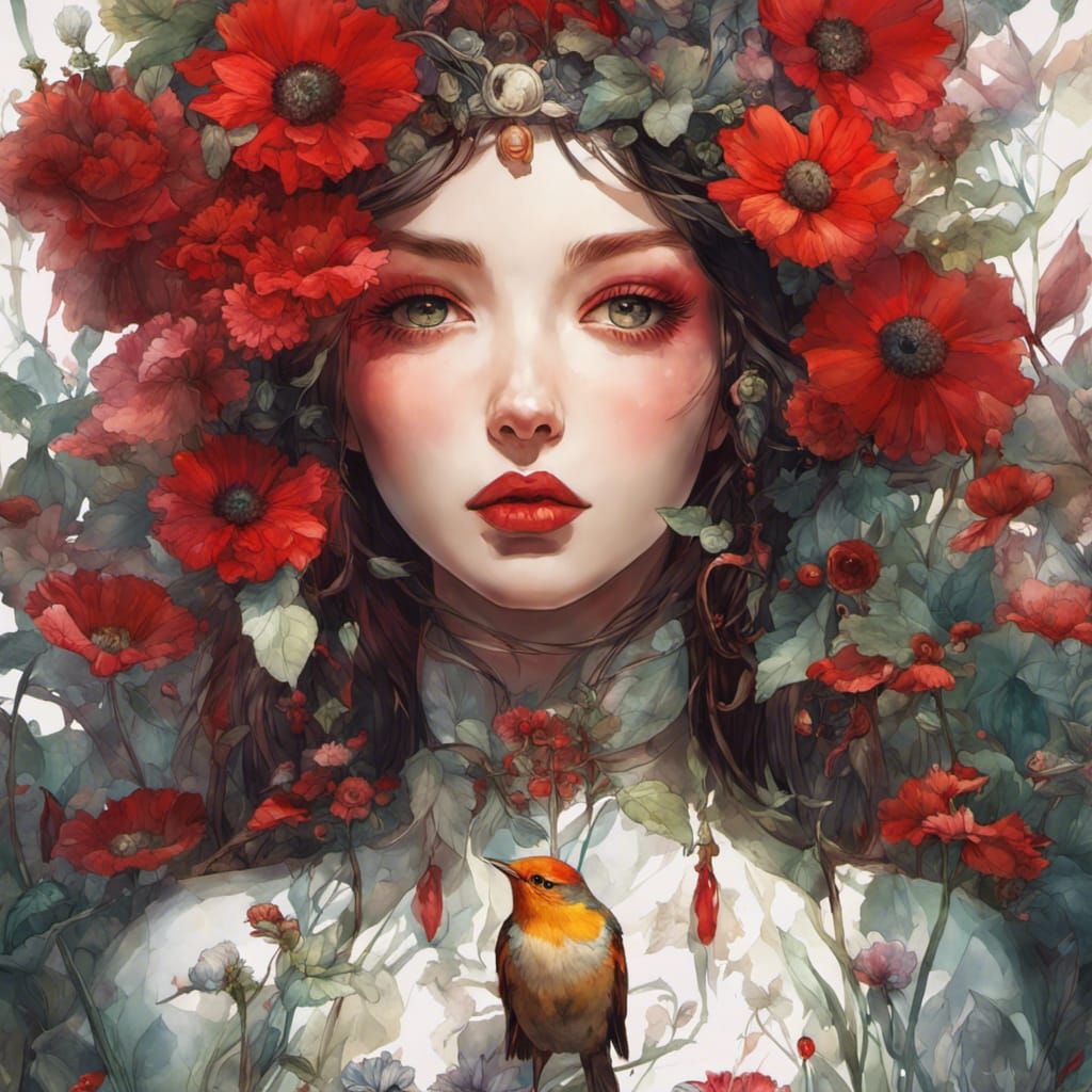 .red robin. AI Generated Artwork NightCafe Creator