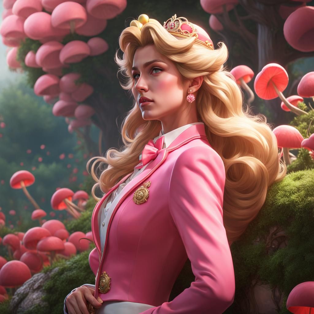 Princess Peach in pink suit - AI Generated Artwork - NightCafe Creator