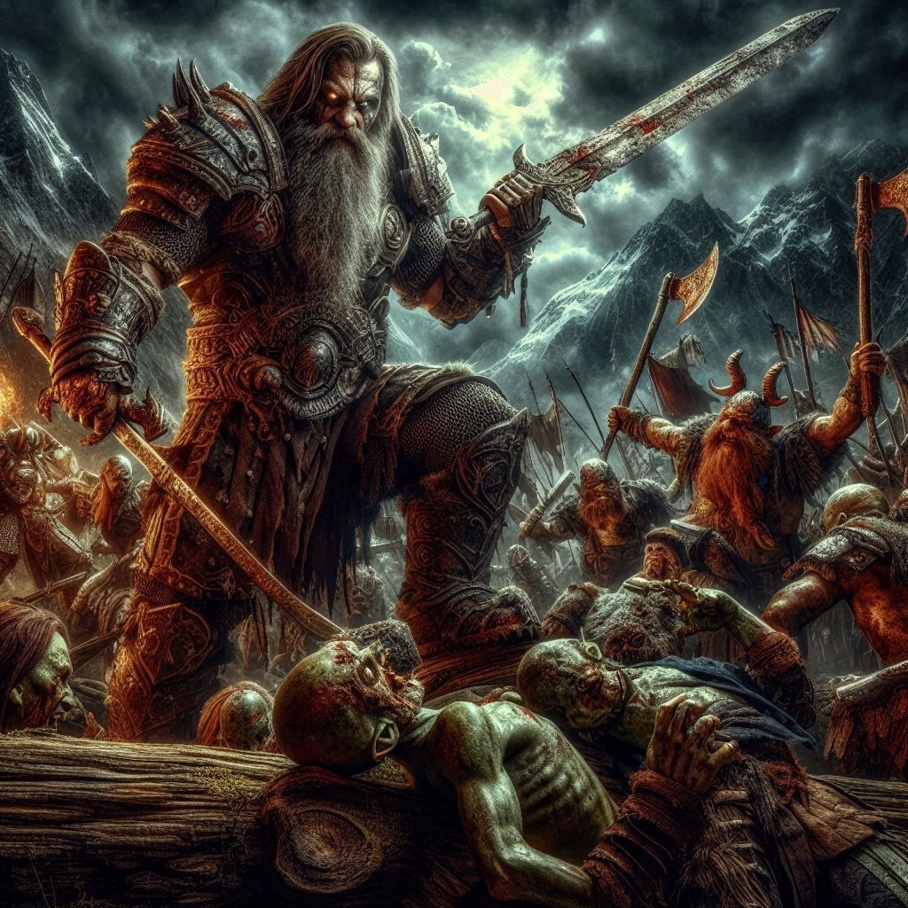 dwarves defeat orcs  by @gladiator