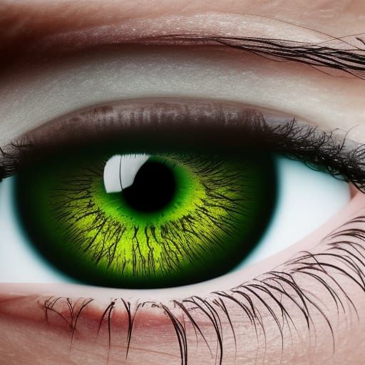 Emerald green eye