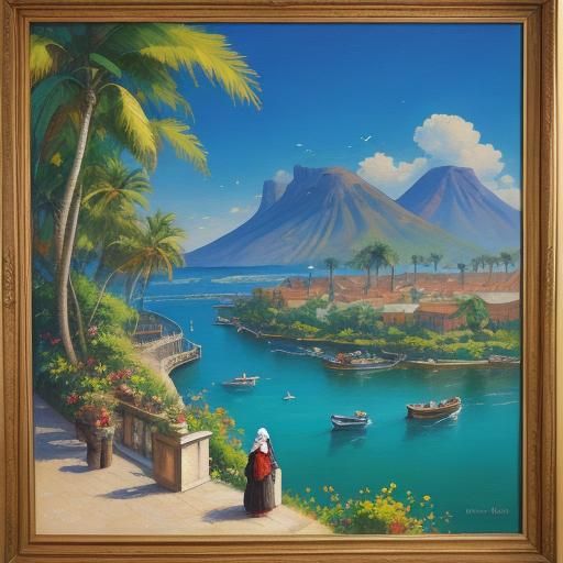 I was standing by the Nile, 
When I saw the lady smile...