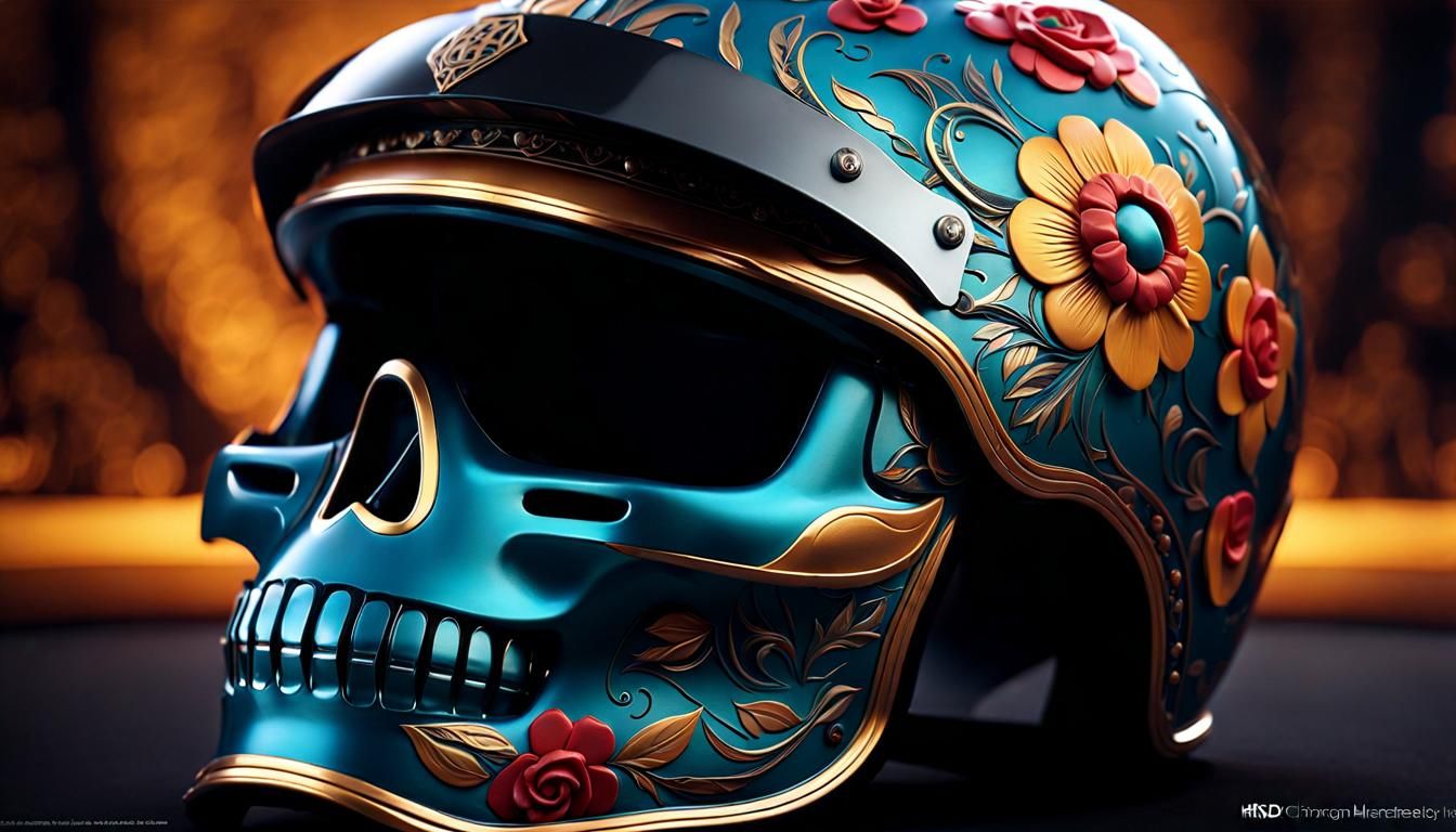 Dia de los muertos hot sale helmet