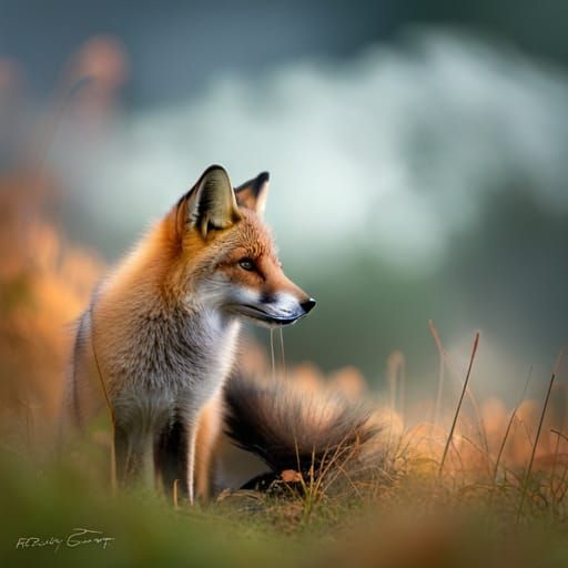 Fox in Fog - AI Generated Artwork - NightCafe Creator