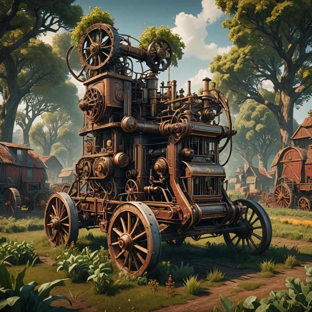antique farming machine