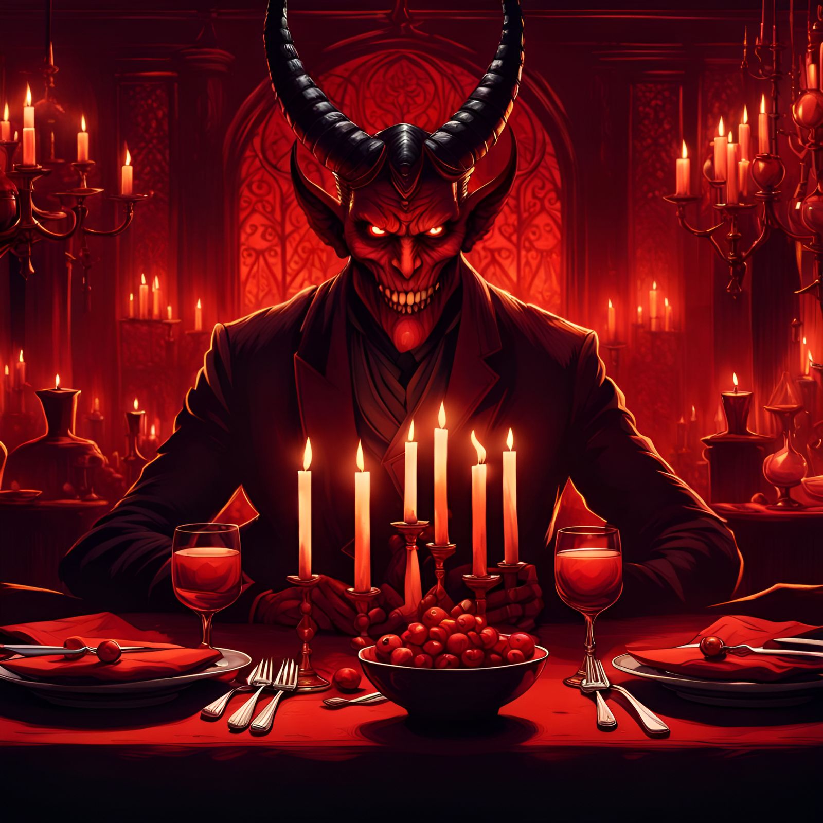 Candlelit Dinner With The Demon AI Generated Artwork NightCafe Creator candlelit-dinner-with-the-demon-ai-generated-artwork-nightcafe-creator