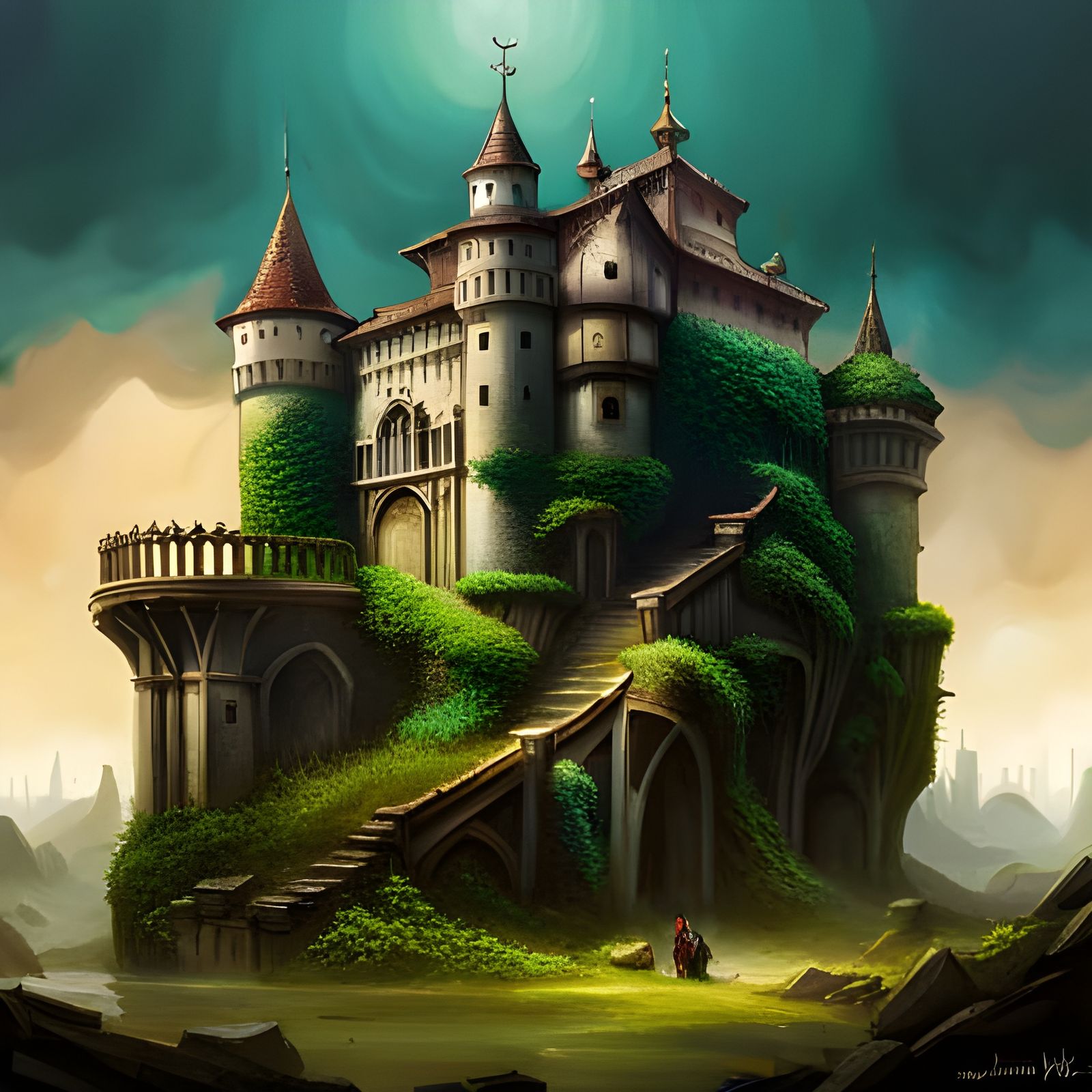 Overgrown Castle - AI Generated Artwork - NightCafe Creator