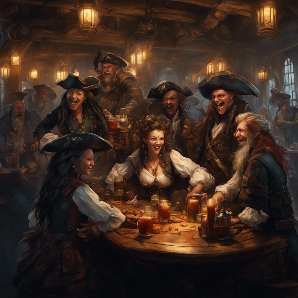 Pirates having a good time  by @Poodles and Puddles