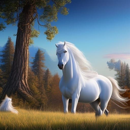 White horse wallpaper by georgekev - Download on ZEDGE™ | 2e46