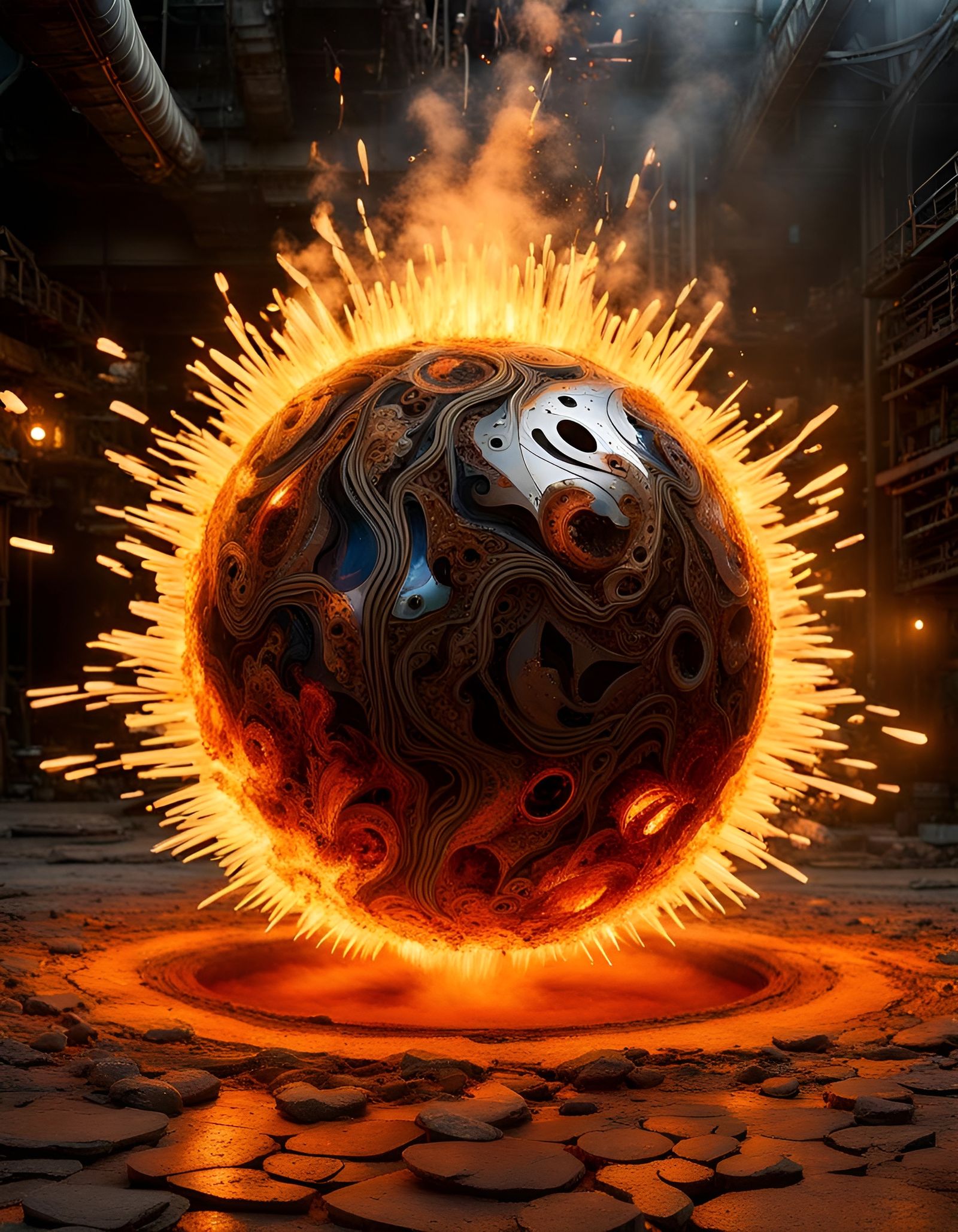 Exploding Ceramics AI Generated Artwork NightCafe Creator