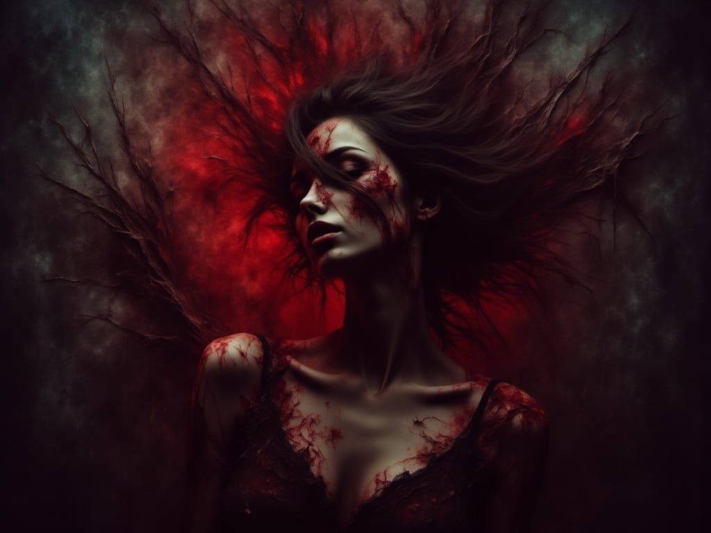 Sensual Woman Pushed Against the Wall