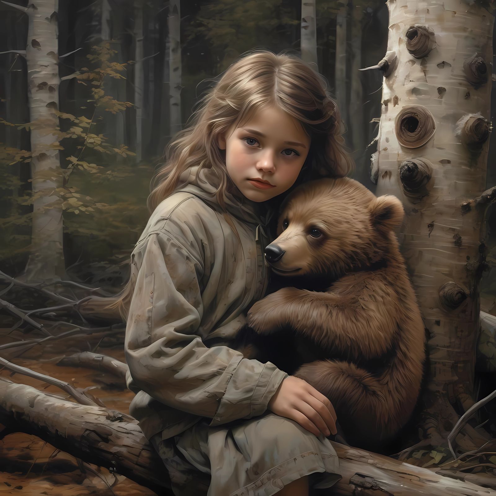 Girl & Bear (III)