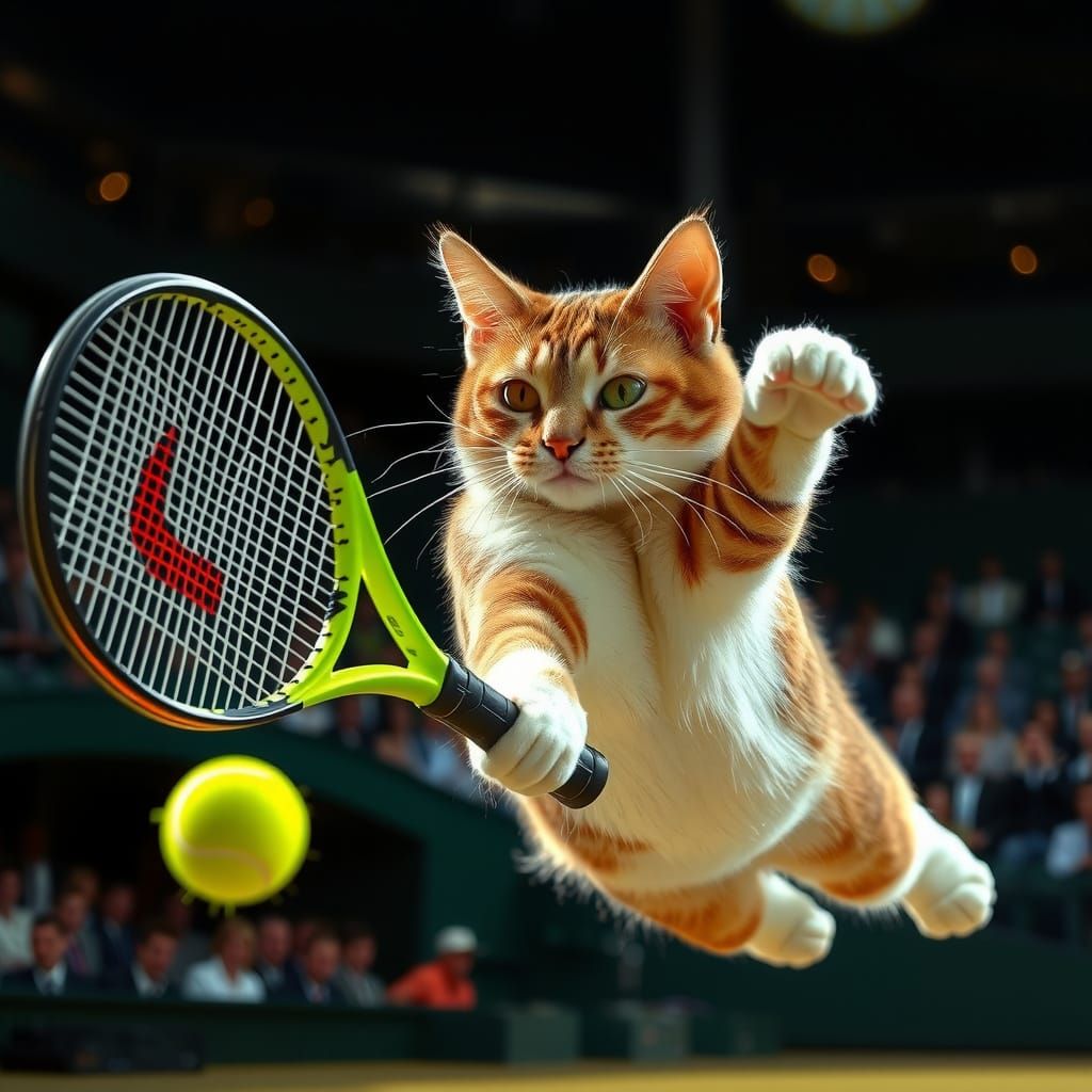 Purrfect Dive Shot   by @new2ai