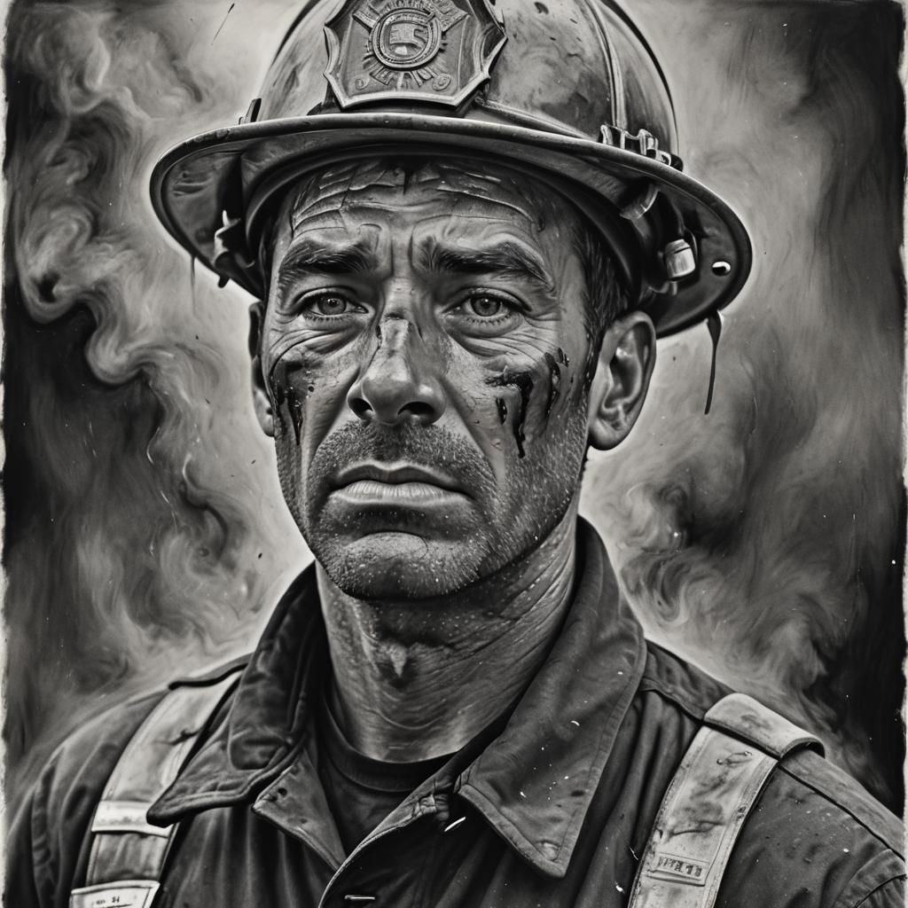 A black and white portrait