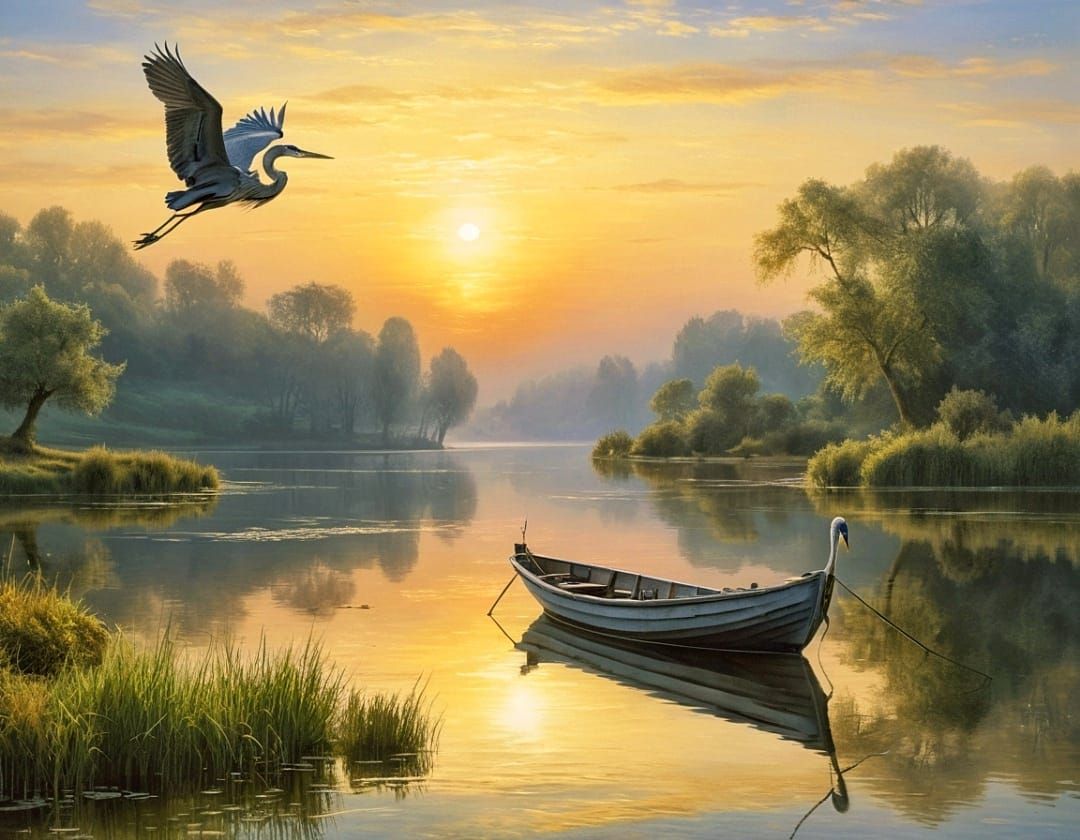 Flying Heron