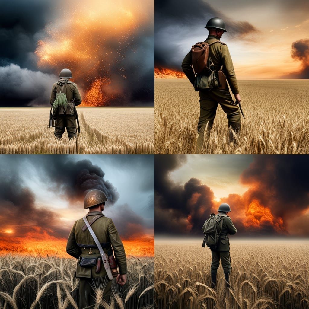 A Soldier In a Burning Field