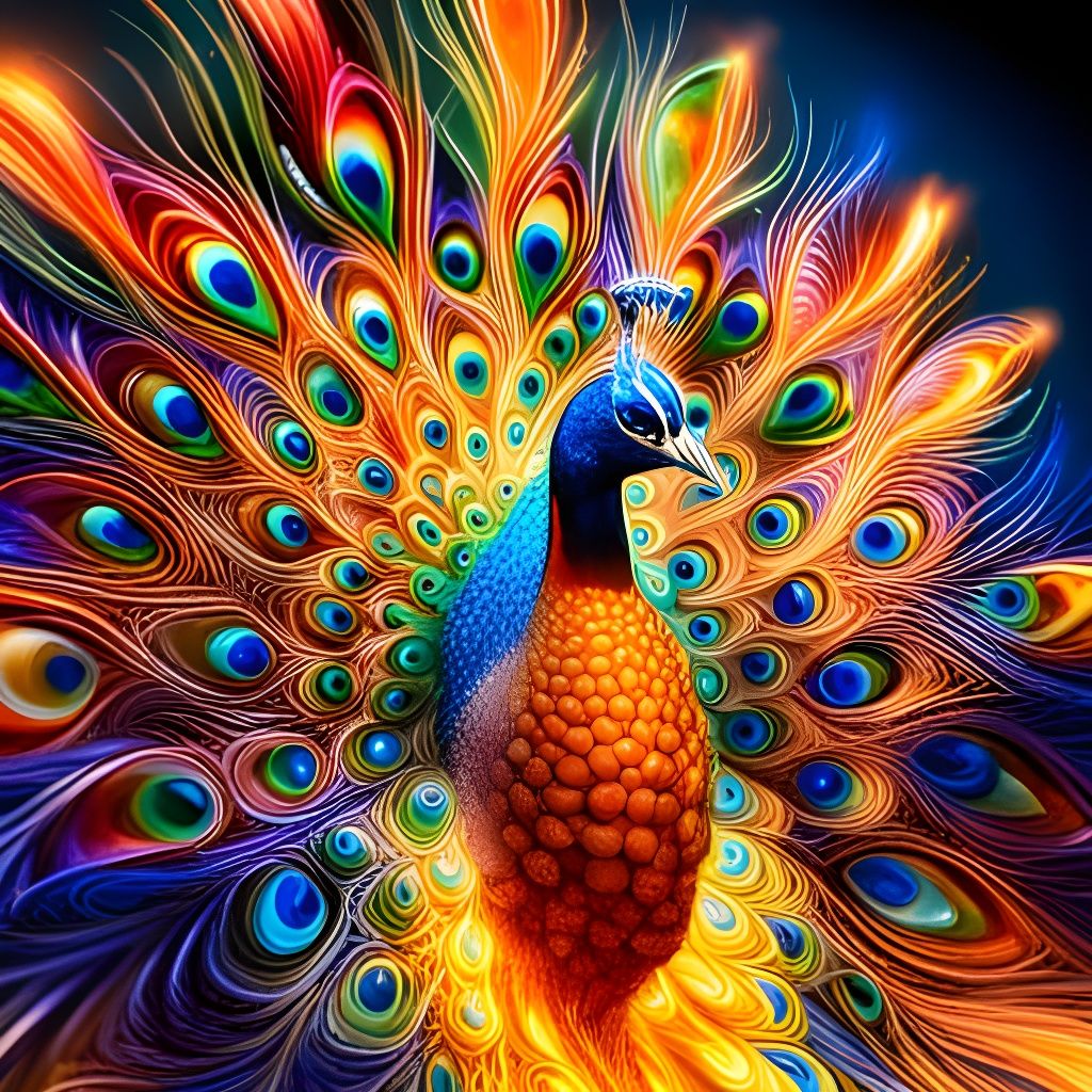 Glass Peacock