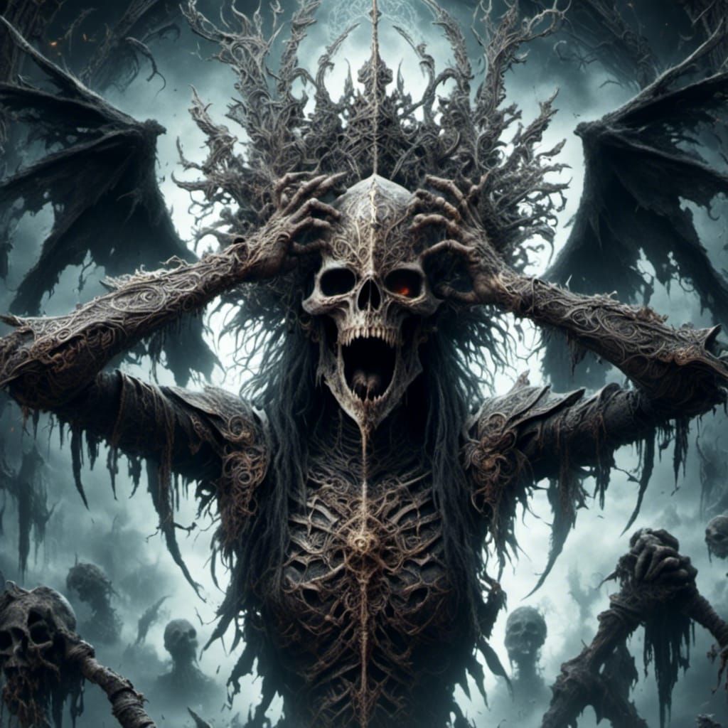 Dark Fantasy Tattoo of Horror and Dread