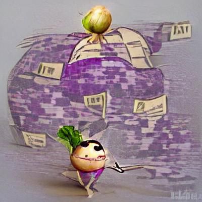 A turnip committing tax evasion 