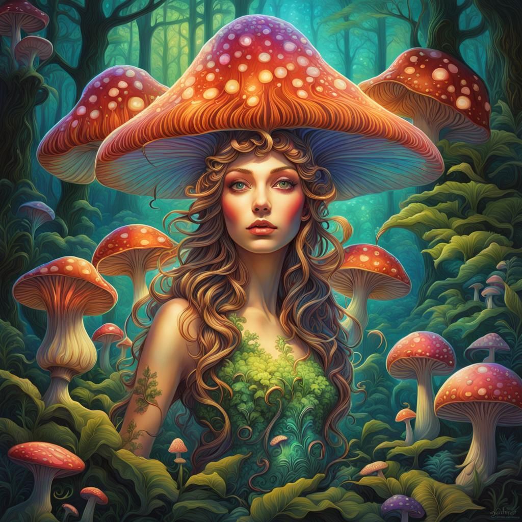 mushroom fairy - AI Generated Artwork - NightCafe Creator