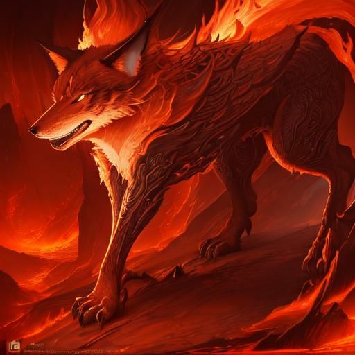 Infernal Wolf - AI Generated Artwork - NightCafe Creator