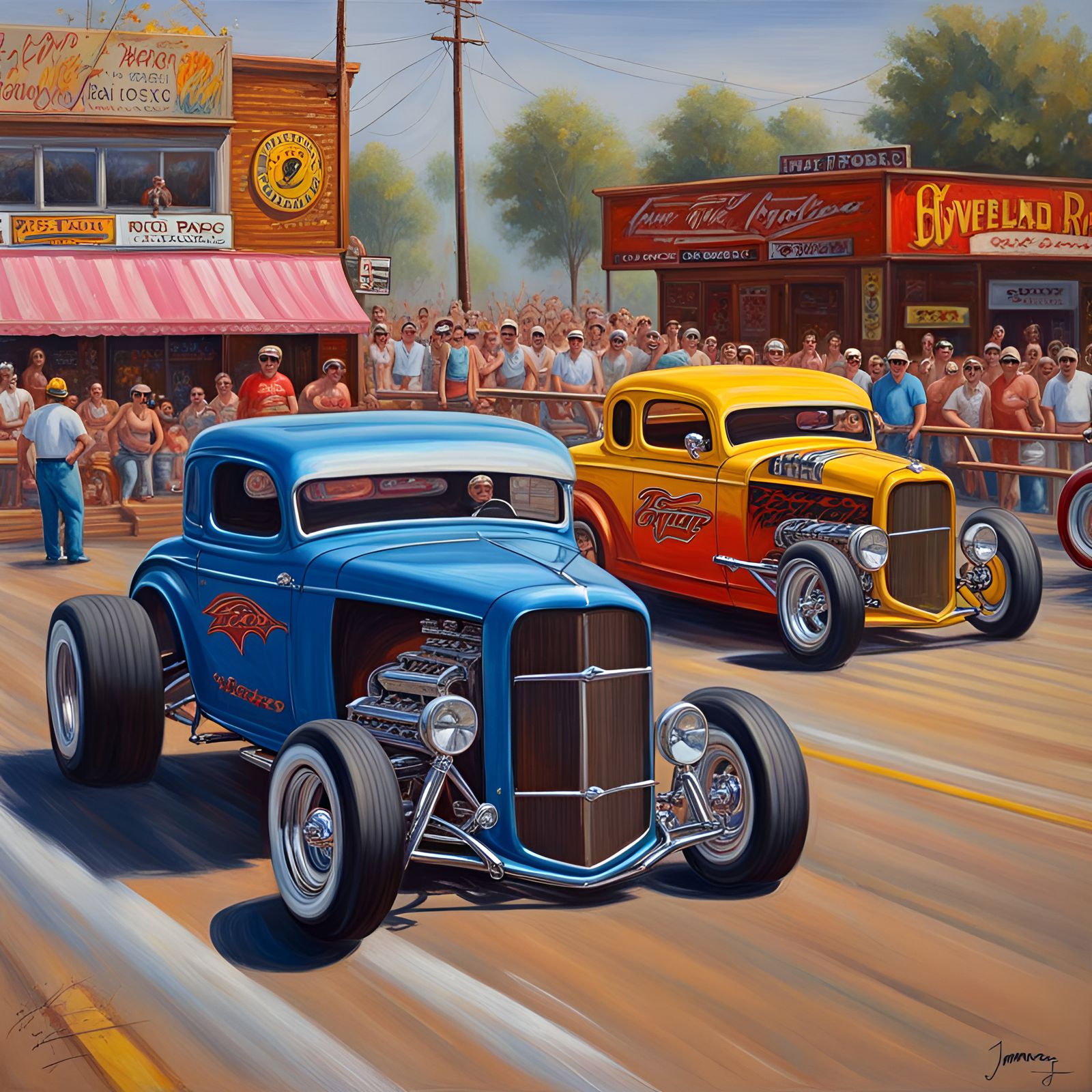 Drag Race at Pomona, 1961  by @Zardoz