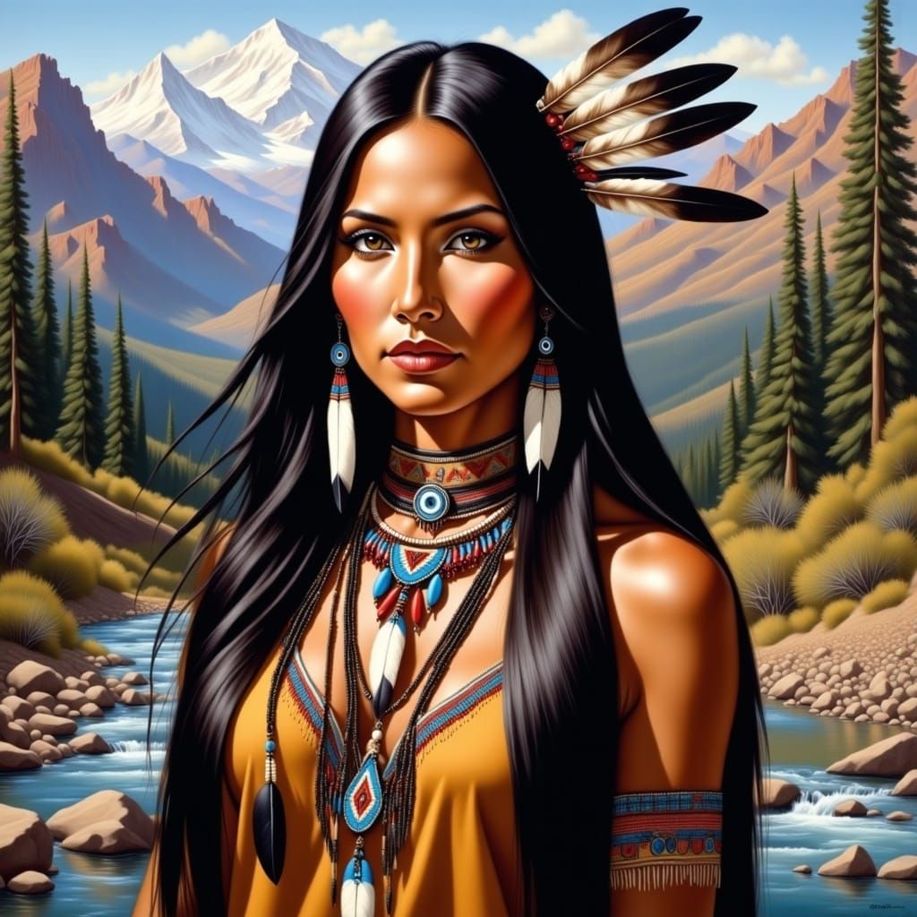 <lora:NativeAmericanFlux:1.0> 