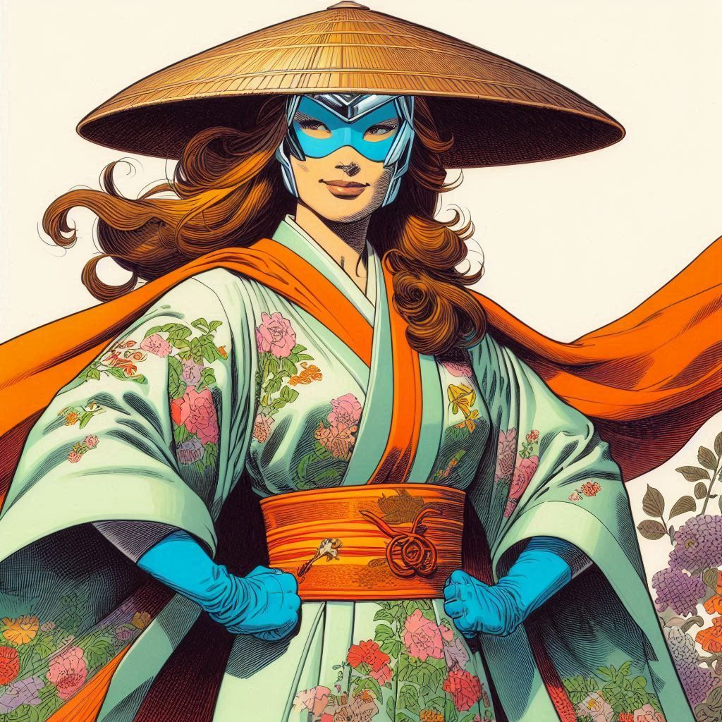 Keiko Kurosawa, Kimono designs by SaintClair-Hokusai & Romit...