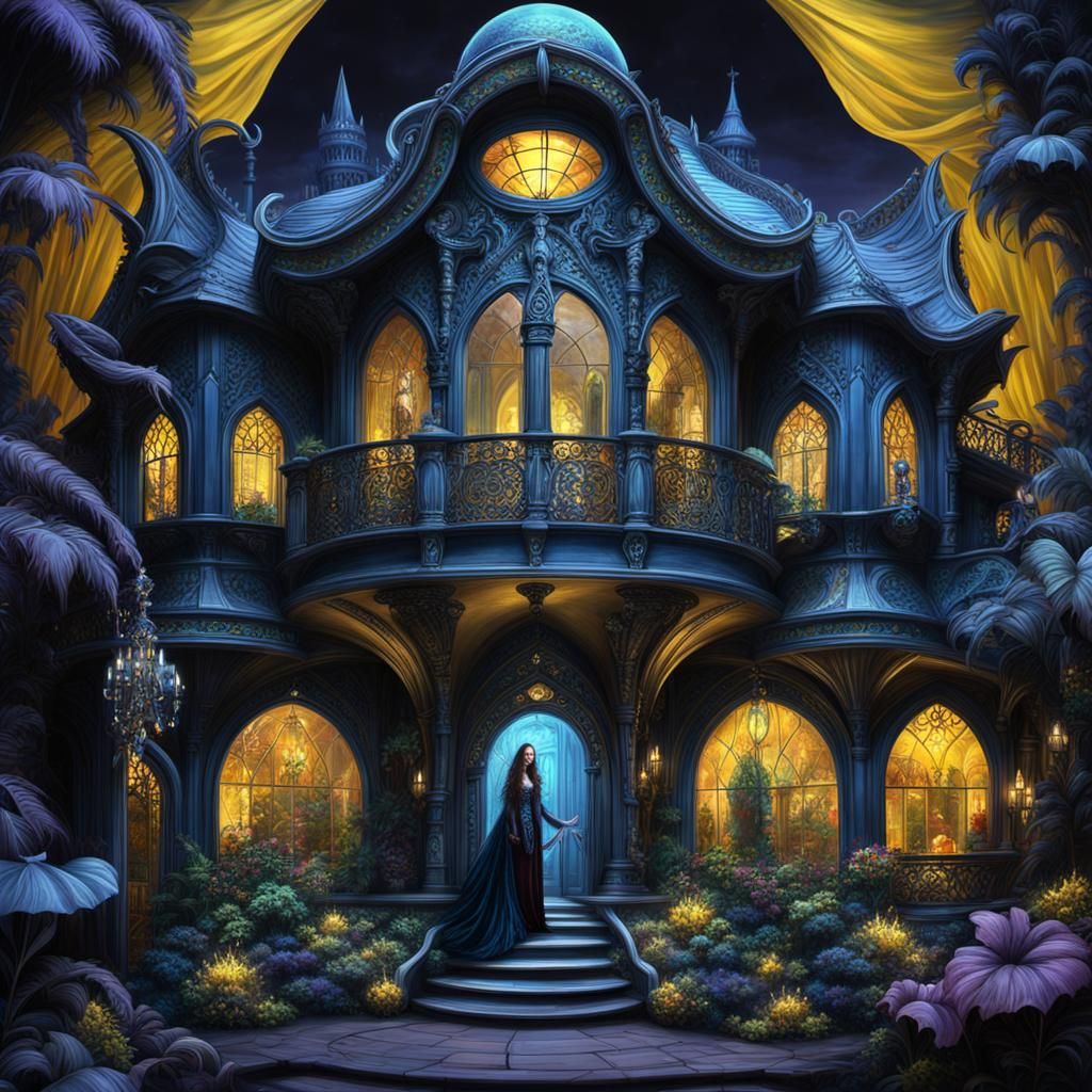 SPOOKY HOUSE - 1 - AI Generated Artwork - NightCafe Creator