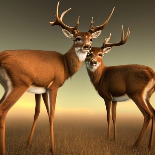 A Deer Duo - AI Generated Artwork - NightCafe Creator