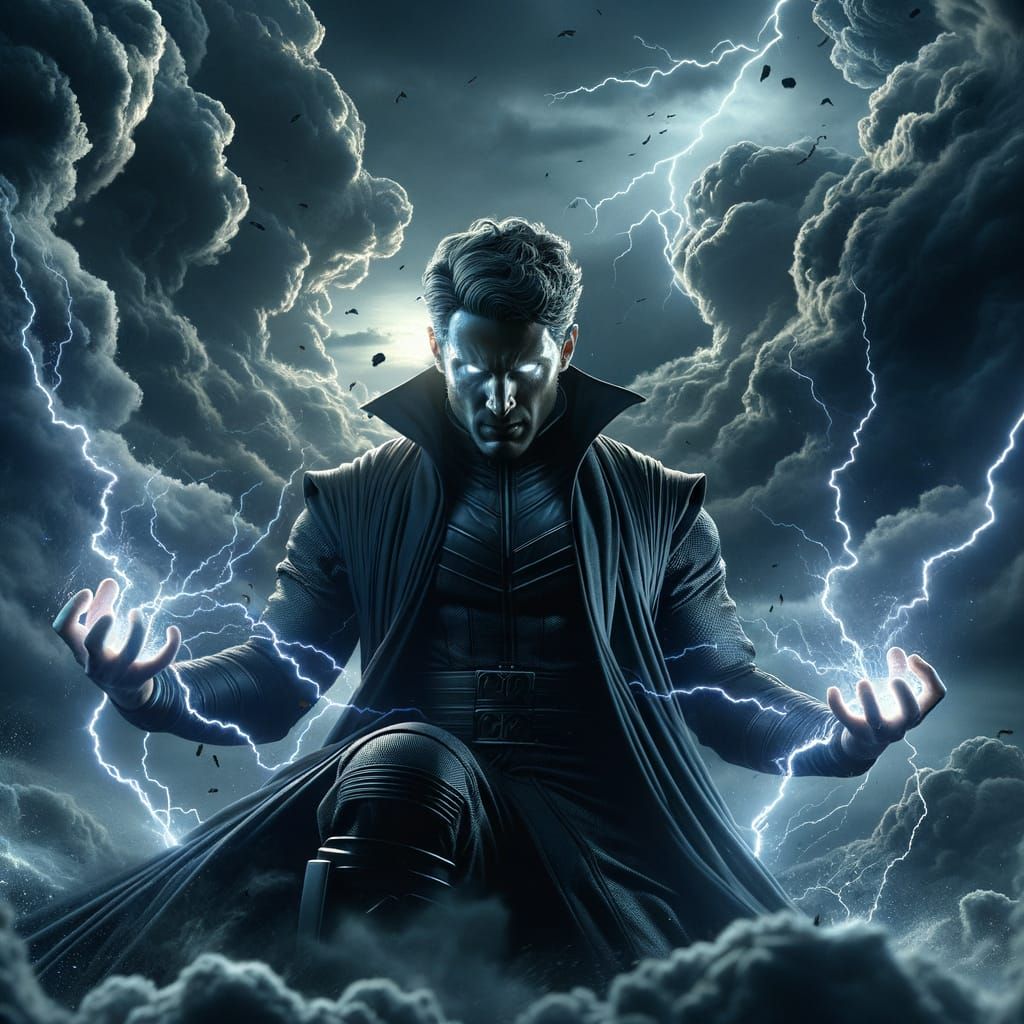 lightning shoot out of his hands