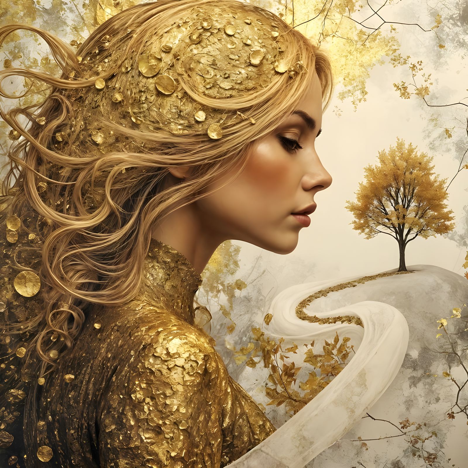 <lora:LuxeVisionsFlux:1.0><lora:LuxeVisionsFlux:1.0>Hyper-realistic 8K surreal artwork of an elegant Slavic beauty with flowing golden hair,...